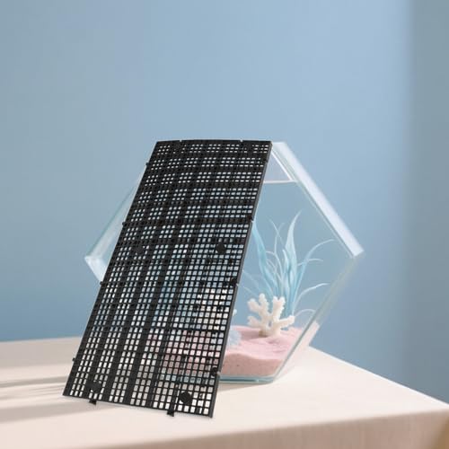 BESPORTBLE 10pcs Aquarium Fish Tank Divider Plastic Grid Panel 30x15cm Black Bottom Filter Mesh Partition for Breeding Separation and Fish Isolation
