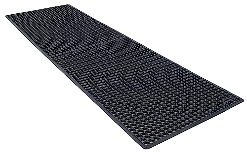 Rhino Mats KCT-310B K-Series Comfort Tract Anti-Fatigue Drain-Thru Mat, 3' x 10', Black - size: 3' x 10'