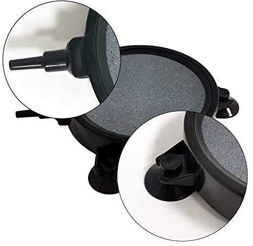 kathson 4.2 Inch Air Stone Disc Bubble Diffuser 8 PCS with Suction Cups Fish Tank Air Pump Round Dissolved Oxygen Airstone Decoration for Hydroponics Pond Aquarium Aquaponics - size: 4.2 Inch / 8 PCS