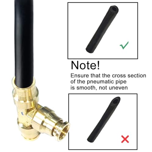 Push to Connect Fittings 3/8" Tube OD Tee Union DOT Air Fittings Air Brake Line Fittings, Air Hose Fittings for Air System, 5pcs - color: DOT Air Fittings Tee, size: 3/8 Inch