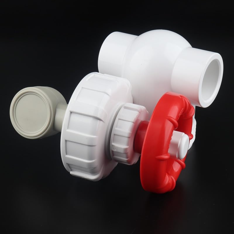 20/25/32/40/50/63mm UPVC Gate Valve Precision Flow Control PVC Sluice Valve Garden Irrigation Aquarium PVC Valve Ball Valve - size: 20mm DN15 White