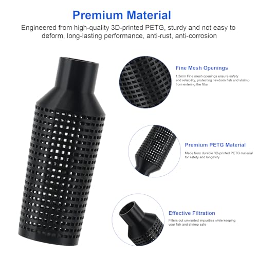 Aquarium Filter Intake Guard Replacement for Flu-val 106/107/206/207, Fish Tank Canister Filters Cover Protect Aquatic Life, Aquarium Intake Filter - 1 Pack