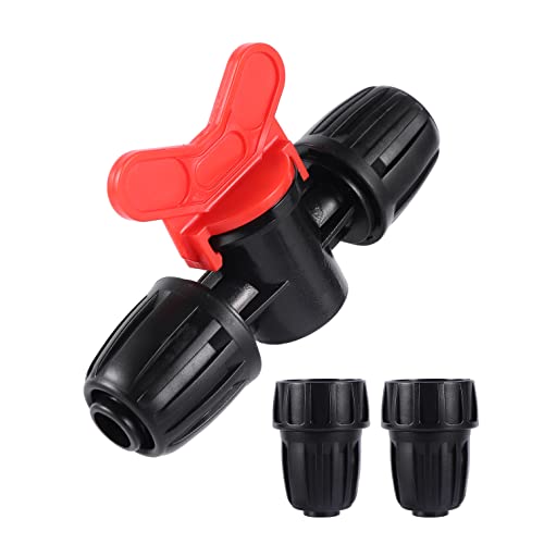 1/2 inch Irrigation Tubing Fittings For (1/2" ID x0.6-0.63" OD) 16mm Drip Tubing Barbed Locked Connectors-2 US Standard 3/4" to 1/2" Faucet Adapters,1 Switch Valve - size: 1/2 inch Irrigation Fittings kit - B