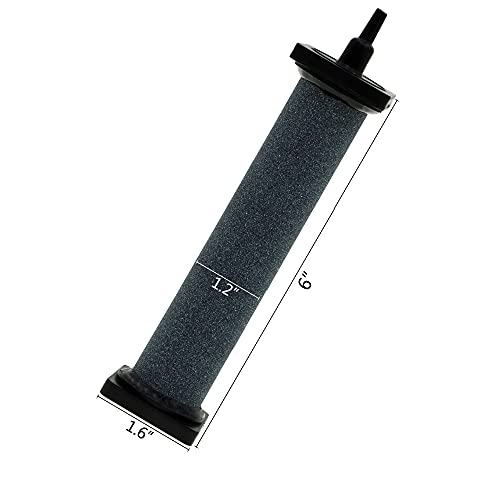 6 inch Aquarium Air Stone Cylinder Bubbler with Plastic Shield for Hydroponic, Fish Tank