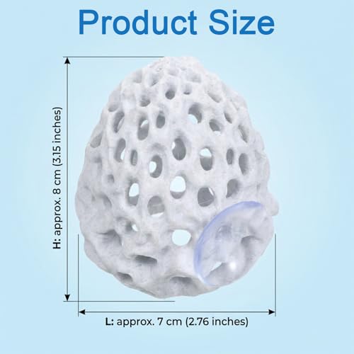 Shrimps Dome Hide Betta Hideout Shrimp Hides for Aquarium Shrimp Cave Realistic Plastic Aquarium Coral Rock Decorations with Suction Cup Aquariums Ornaments Tank Accessories for Fish Hiding & Resting