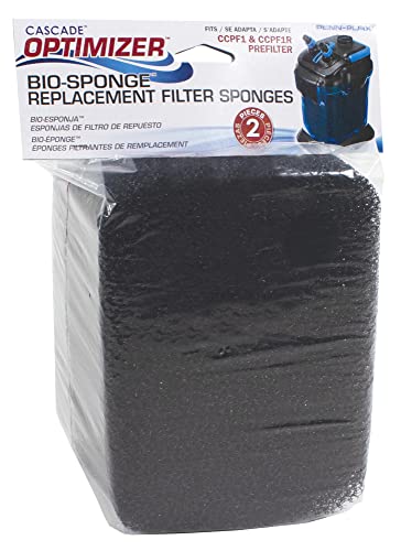 Penn-Plax Replacement Fine Bio-Sponges for Cascade and Reptology Optimizer Pre-Filters – 2 Pack