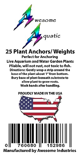 Awesome Aquatic Plant Anchors/Weights 25 pk Strip Lead Ribbon Live Plants Weight Anchor (25 Pack Strips) - size: 25 Pack Strips