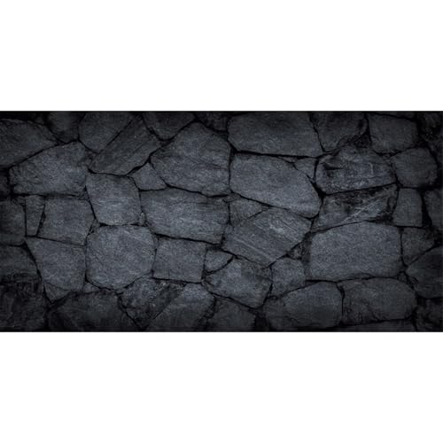 AWERT 30x12 inches Rock Aquarium Background Dark Grey Stone Fish Tank Background Rocky Terrarium Background Durable Polyester Background - size: 30x12in/75x30cm