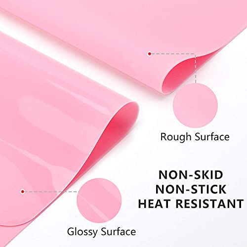 Gartful 3 PCS Nail Mats, Silicone Mat for Crafts, Arts, Jewelry Resin Casting Mold, Epoxy Resin, Coloring, Gluing, Painting, Desktop Countertop Protector Sheet, Placemat Table Pad, Pink (15.7"x11.8") - color: Pink, size: 3pcs - 15.7 x 11.8 inches