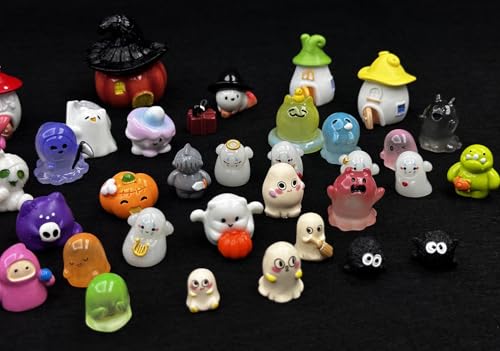 Geiomoo Mini Resin Set, Miniature Mixed Fish Tank Accessories for DIY Crafts Home Landscape Garden Decors (40 Pcs)