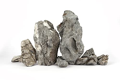 Seiryu Stones Natural Rocks (17lbs, 3~11 inches,7-8pcs) for Aquarium, Paludarium, Terrariums, Landscaping Rocks, Aquascaping - size: 06 Seiryu Stones(3-11inch,17lbs)