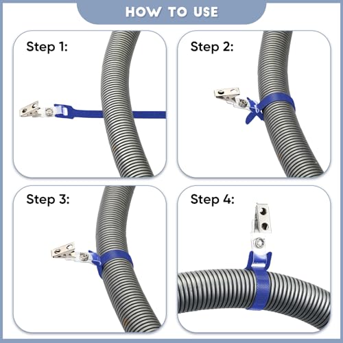 Yinkin 12 Pcs Hose Holder Clip Oxygen Tube Clips Entanglement Proof Hose Holder Secure for Uninterrupted Sleep Supplies(Blue) - color: Blue
