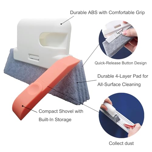 5Pcs Window Blind Cleaning Set, Washable dust Removal Cleaning Tools, air Vent Cleaning Brush, Track Cleaning Brush, dust Removal Cleaning Tools for Blinds, air conditioners, Track, and Fans