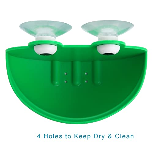 Pensino Frog Habitat Frog Dish Holder with Suction Cups, Cute Frog Terrarium Decor Fish Tank Decoration for Tree Frog Toad Tadpole (1 Pack) - color: 1 Pack