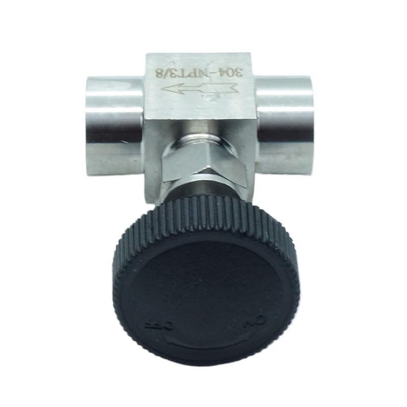 1 Piece Stainless Steel 304 Instrument Gas Needle Valve 3/8" NPT Female x 3/8 NPT Female - size: Straight 3/8" NPT F x F