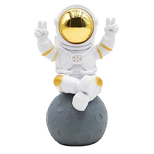 Oooct Astronaut Statue Fish Tank Decor, Resin Spaceman Small Fish Aquarium Decorations, Cute Mini Space Figure Ornament, Fish Tank Abstract Aesthetic Decorative Ornaments - color: Astronaut Statue