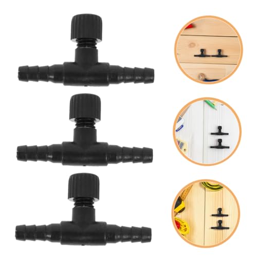 Toyvian 10pcs T Shaped Aquarium Control Valves Adjustable Air Flow Regulators Plastic 5mm Airline Tubing Aquarium Pump Accessories for Fish Tanks