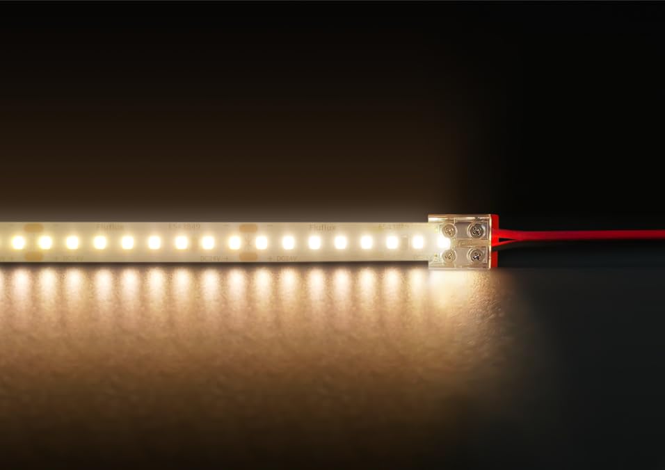 2-Pin Solderless Jumper Connectors for 10mm LED Strip Lights, with Pre-Installed 6'' 20AWG Wire and 3M VHB Adhesive, Screw Down Splitter Connectors for Quick, Secure Connection (Pack of 10) - style: Jumper Connector