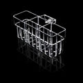 1 Pack Clear Aquarium Plant Holder Top Hanging Fish Tank Plant Holders Fits up to 0.8in Tank Edges, Aquarium Décor - color: Rectangle-White