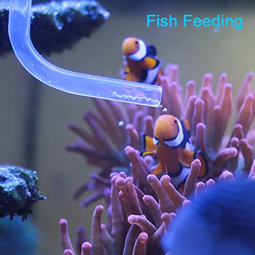 AREPK Aquarium Coral Feeder Fish Feeder Waste Clean Tool Manual Cleaner Water Changer Fish Tank Cleaning Tool Siphon Dropper Waste Remover Aquatic Bottom Feeder Pipette Aquarium - size: 19IN