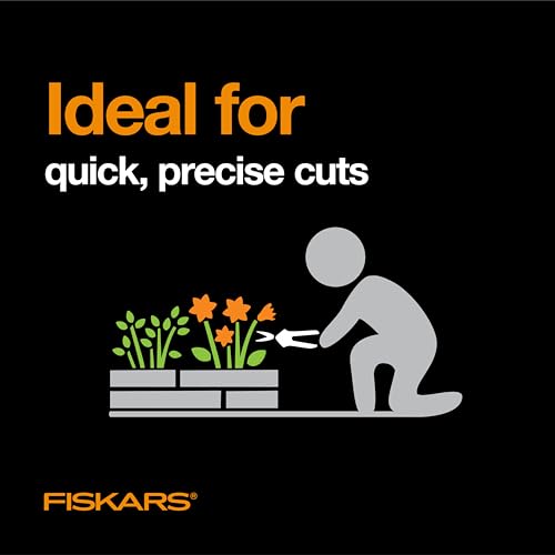 Fiskars 6" Pruning Scissors (2-Pack) for Flowers, Buds, Weeds and Small Plants, Garden Snips with Resin Resistant Nonstick Stainless Steel Blades, Gardening Trimmers with Comfortable Handle - style: Pruning Snips (Non Stick 2 Pack)