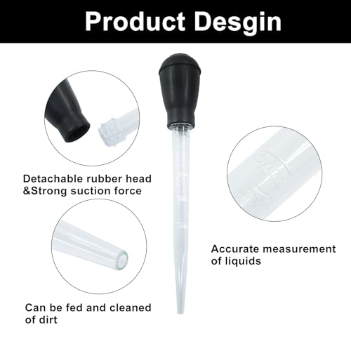 Murtenze 2 Pack Manual Fish Tank Water Changer Aquarium Dropper, Black Clean Pipette Dropper Waste Remover, Mini Gravel Cleaning Straw for Aquarium Cleaning/Aquarium Owners - color: Black