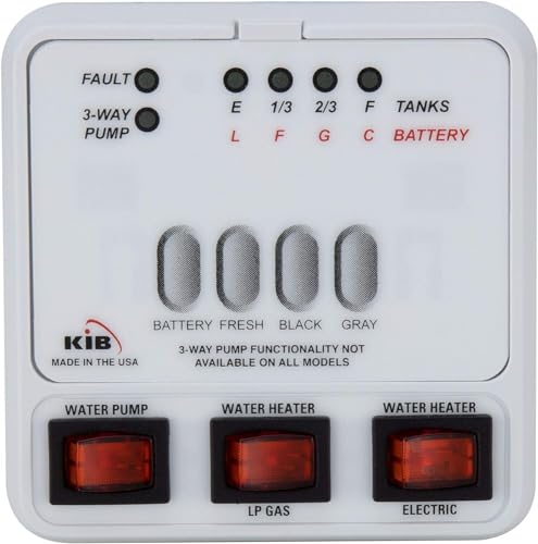 RV Tank Sensor Monitor Panel M23 | KIB Replacement | Includes Wire Harness Kit | Level Sensor | Fresh Water or Holding Tank Level Sensor White