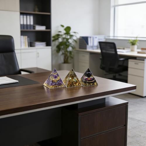 2inches Pyramid Decor Natural Crystal Energy Generator Pyramid Chakra Energy Crystal Pyramid Yoga Meditation Tool for Home Decoration Fengshui Ornaments Gift(2 inches-7 PCS) - color: 2 Inches Pyramid-7 Pcs
