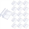 16 PCS 10mm Acrylic Aquarium Cover Clip, Clear Fish Tank Glass Cover Clip Support Holder Universal Lid Clips for Rimless Aquariums