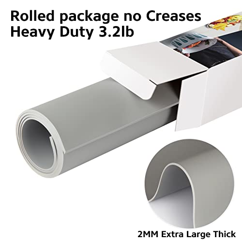 Silicone Mat Heat Resistant Mats for Countertop, Multipurpose Large Silicone Mats for Crafts Kitchen Workbench Size 36x24 inches Thick 2mm,Rolled Package,Grey - color: Gray, size: 36"L x 24"W