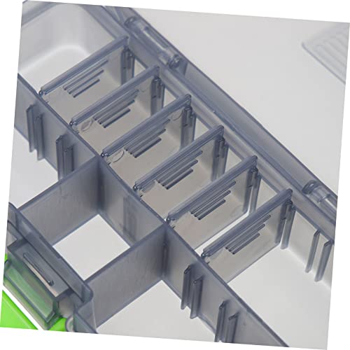 Happyyami 2pcs Double-sided Fishing Tackle Organizer Box Lure Container for Freshwater Saltwater Portable Fishing Accessories for Easy Storage and Transport - color: Green