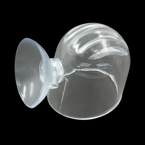 4Pcs Aquarium Worms Feeder, Acrylic Worm Feeding Cup with Suction Cups, Water Planter Pot Live Plant Holder for Fish Tank