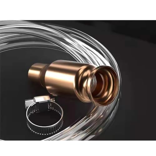 Shaker Siphon Hose for Fuel Transfer Pump 1/2'' Copper Valve Syphon Hose Gas Siphon Pump for Gasoline, Oil, Diesel, Water, Liquid Self Priming Shaker Siphon Hand Pump Tube (6 feet) - size: 6 Feet