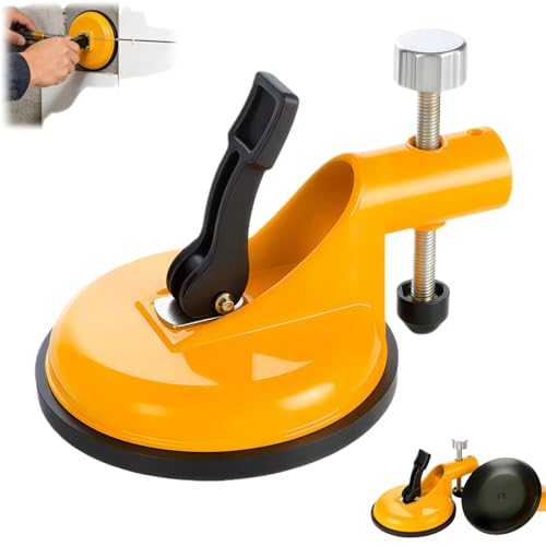 Adjustable Height Setter - Professional Countertop Leveling Tool with Vacuum Suction, Heavy-Duty Rubber Clamps for Smooth Surfaces Installation & Floor Gap Fixing (Yellow,1) - color: Yellow