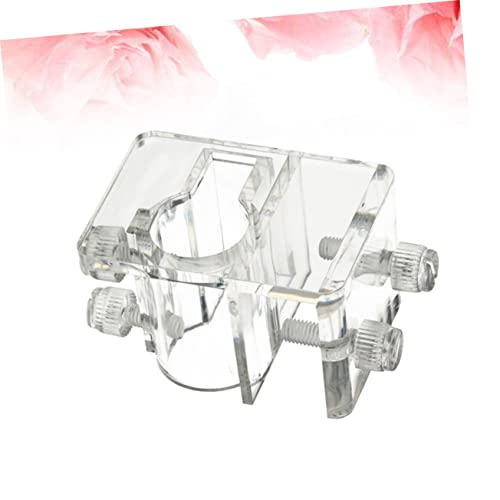 COLLBATH Aquarium Fixed Clip Durable Acrylic Pipe Clamp for Fish Tank Easy Installation Space Saving Design Secure Inlet Outlet Pipe Holder
