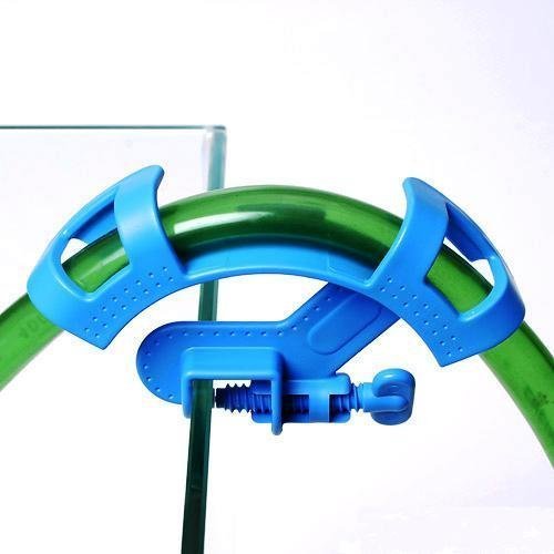 Marine Color Aquarium Hose Holder for Mount Tube, Secure Hose Clip for Tank Cleaning and Water Changing, Compact and Easy to Fasten, Fits Most Aquarium Types