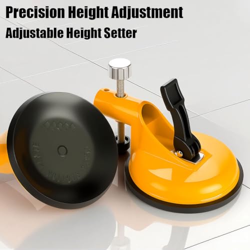 Adjustable Height Setter - Professional Countertop Leveling Tool, Aluminum Alloy Adjustable Height Setter Floors with Vacuum Suction & Precisionadjustment for Granite, Marble, Quartz Slabs (Red) - color: Red
