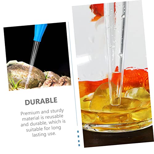 3pcs Aquarium Dropper Cleaner for Fish Tank Maintenance Convenient Manual Water Changer Fine Workmanship for Gravel Cleaning and Feeding - color: Blue, size: 46x5cm