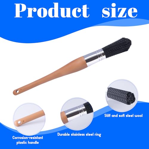 Parts Cleaning Brush Home and Auto Use Parts Cleaner Brush Solvent Brush for Cleaning Auto Engine Parts, Clean Motors, Metal Parts, Machinery (Black 2pcs)