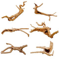 Hamiledyi 6PCS Aquarium Driftwood 6-8in Natural Spider Wood Branches Reptiles Aquarium Fish Tank Decoration Assorted - size: M:Spiderwood (6-8in 6PCS)