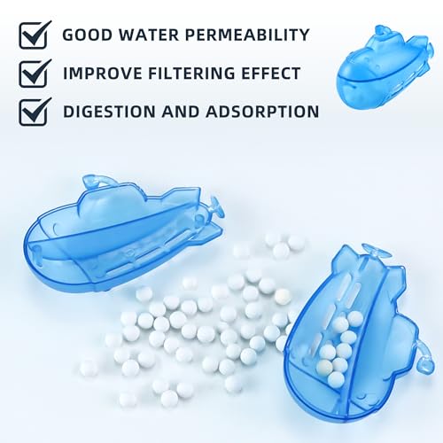 AMI PARTS Humidifier Tank Cleaner for Warm&Cool Most Humidifiers and Fish Tank Humidifier Demineralization Purifie Water Soften Hard Water 18-Pack (Blue, Adorable, Submarine Shape) - color: Blue