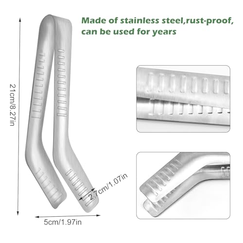 1PCS Seedling Transplant Tongs Stainless Steel Seedling Starters Remove Tongs Seedling Transplanting Tool Seedling Easy Transplanter with Anti-Slip Grasp Tips to Reduce Damage to Roots
