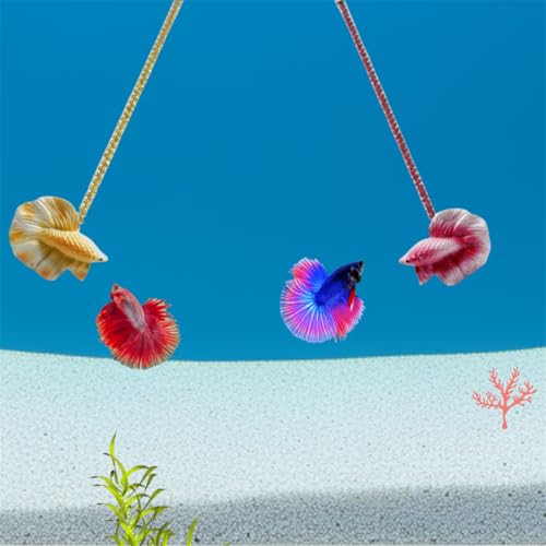 2 Pack Interactive Betta Fish Flare Stick Toy for Betta Tanks - Simulated Betta Training Teasing Toy for Betta Color Grow and Good Behavio (2 Pack) - color: 2 Pack