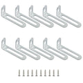 2"x1"x0.5"Adjustable Right Angle Brackets Metal L Bracket Heavy Duty 90 Degree Corner Fastener L-Shape Corner Brace Support Silver Shelf Bracket , 10Pcs - size: 2"x1", style: SILVER/10PCS