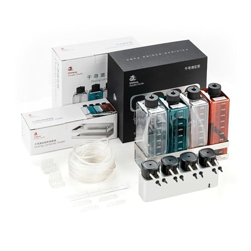 Chihiros Dosing Pump System - 4-Channel Automatic Aquarium Doser with Smart App Operation for Precision Nutrient Delivery, 4 Dosing Containers, Holder & Tubing for Reef Tank & Freshwater Setups