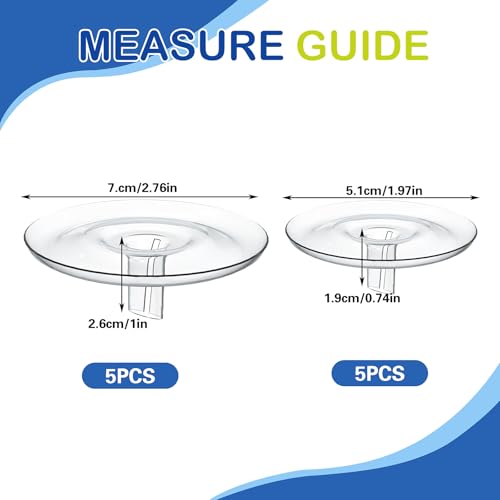 SnowTing 10 PCS Mini Floating Aquarium Plant Holder, Clear Plastic Round Simple Style Fish Tank Fixing Ring for Small & Single Flower Water Plants (OD 2.76'' and 2'')