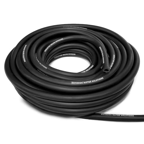 Outdoor Water Solutions Weighted Airline for Pond Aeration – 3/8" Inside Diameter | 100ft Roll | Self-Sinking Rubber Air Hose | Heavy-Duty, Flexible Tubing for Aerators & Diffusers - style: 100ft. of 3/8in. Weighted Air Line