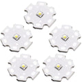 5Pcs 3W White 3535 SMD Super Bright High Power LED Chip with Aluminum Plate 20mm Star PCB Base Heat Sink for DIY Lighting & Bulb Chip Replacement(120deg,White 6500K-7000K,DC 3.4-3.6V,700mA) - color: White6500-7000k&120deg