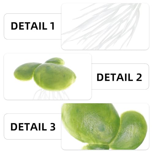 Artificial Floating Duckweed Aquarium Plant Decor, Simulation Plastic Mini Duckweed with Roots, 72pcs (18pcs X 4 Packs) for Fish Tank Landscape and Freshwater Aquariums