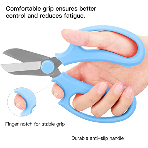 Housolution Flower Scissors, Strong Floral Shears, Premium Steel Garden Pruning Shears Floral Fruits Leaf Scissors Hand Pruner Snip Trimming Tool for Gardening Flower Arrangement, Light Blue - color: Light Blue, size: 1 Pack